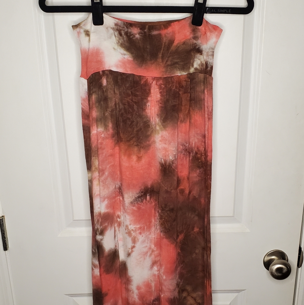 Tiedye Maxi Slit Skirt